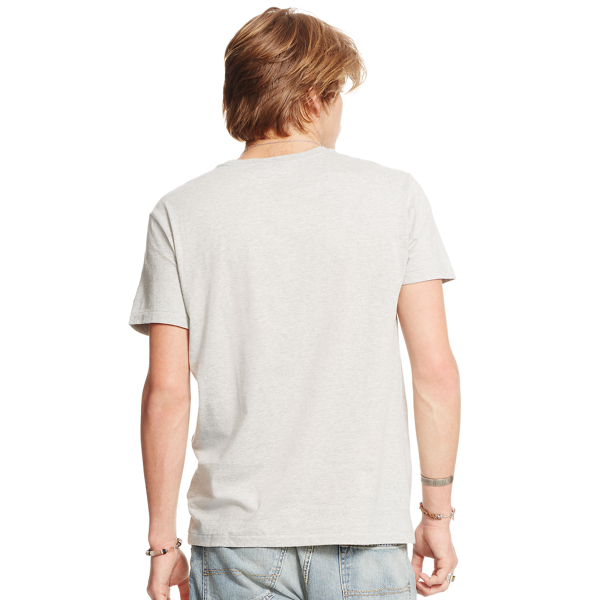 Granite Heather Cotton Jersey Graphic Tee Polo Denim & Supply 2