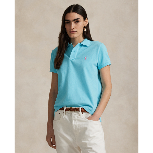 売れ筋商品|||ラルフローレン カットソー トップス レディース Women's Classic-Fit Mesh Polo Shirt Cactus Purple Classic Fit Mesh Polo Shirt | Ralph Lauren