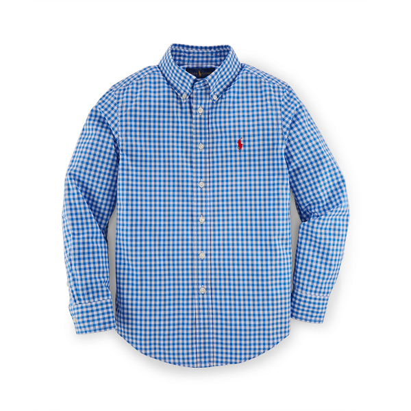 Light Blue Multi Gingham Shirt Boys 2-7 1