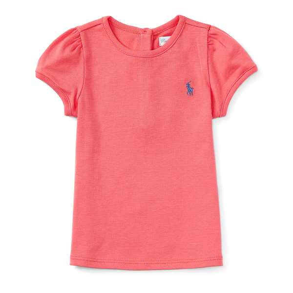 Sunrise Pink Pima Cotton-Blend Tee Baby Girl 1