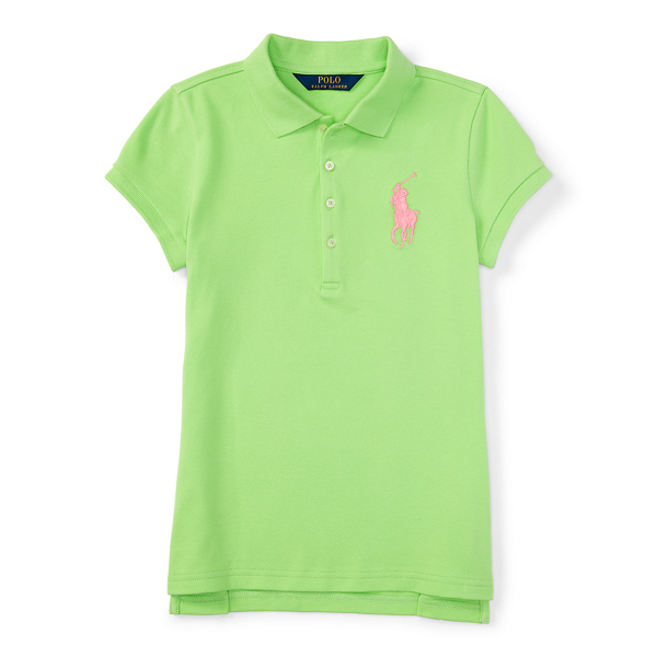 Florida Green Big Pony Stretch Cotton Polo Girls 7-16 1