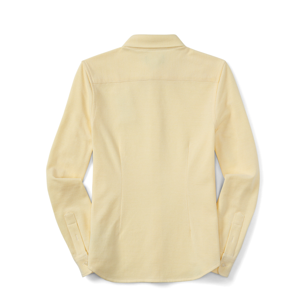 Wicket Yellow/White Knit Oxford Shirt Girls 7-16 2