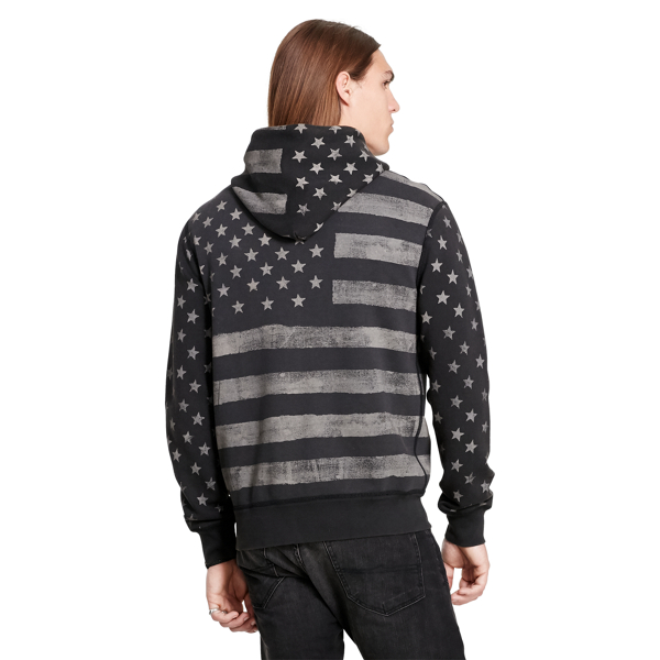 Polo Black All Over Print French Terry Graphic Hoodie Polo Denim & Supply 2