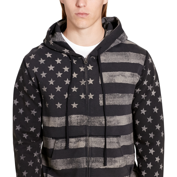 Polo Black All Over Print French Terry Graphic Hoodie Polo Denim & Supply 3