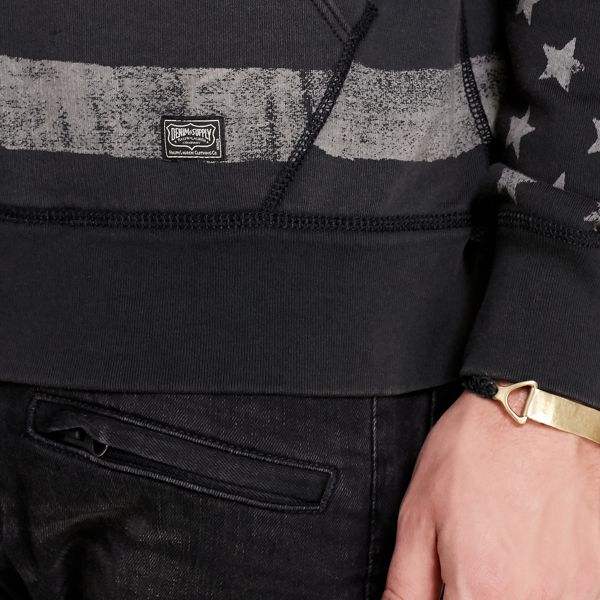 Polo Black All Over Print French Terry Graphic Hoodie Polo Denim & Supply 4