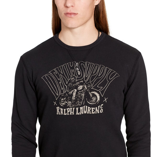 Polo Black Groove Rider Terry Graphic Sweatshirt Polo Denim & Supply 3