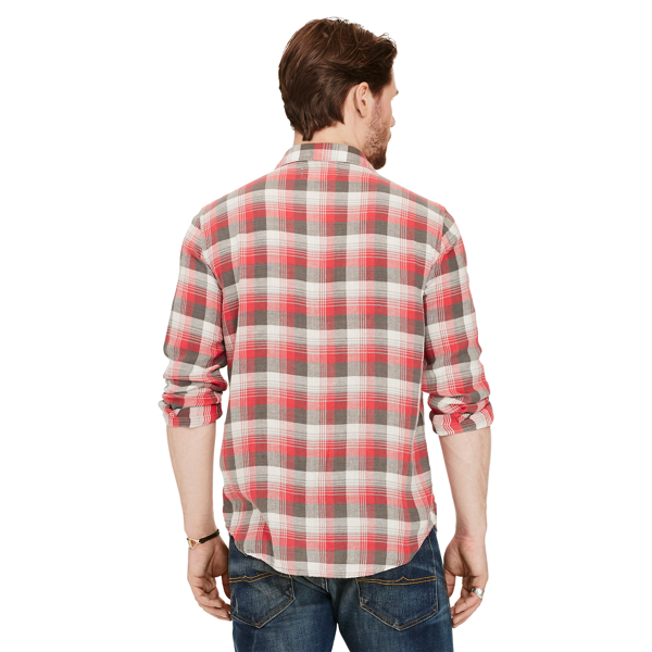 Roy Plaid Cotton Twill Workshirt Polo Denim & Supply 2