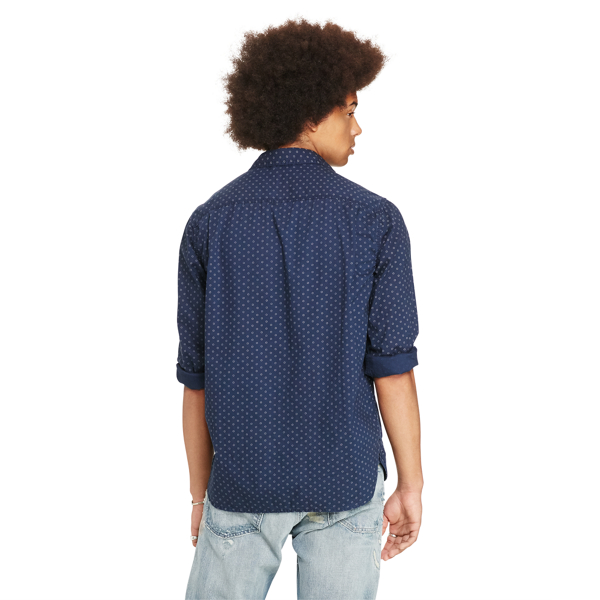 Mini Circle Print Circle-Print Cotton Workshirt Polo Denim & Supply 2