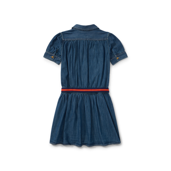 Dark Blue Belted Denim Shirtdress Girls 7-14 Years 2