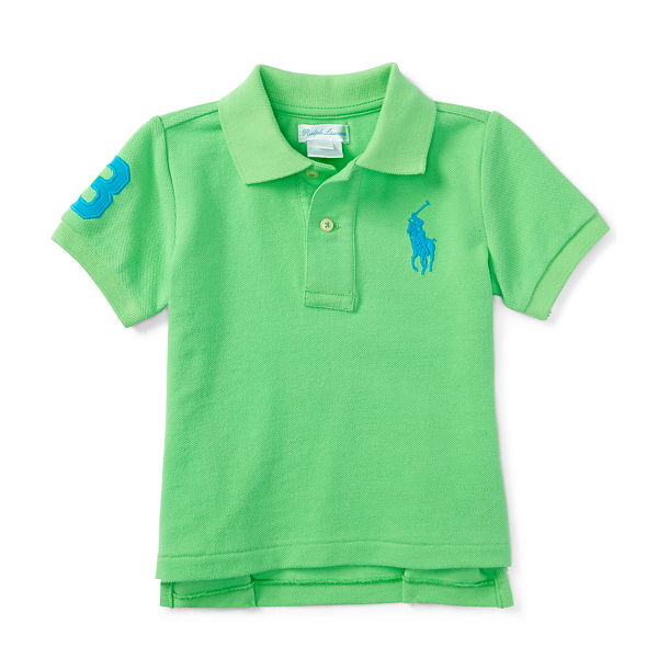 New Lime Cotton Mesh Polo Shirt Baby Boy 1