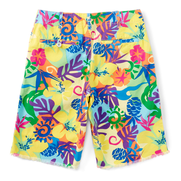 Pineapple Seahorse Printed Cotton Canvas Short Boys 8-20 2