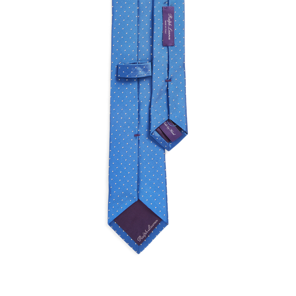 Blue Pin Dot Peau de Soie Tie Purple Label 2