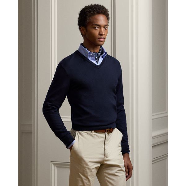 Men s V Neck Sweaters Ralph Lauren