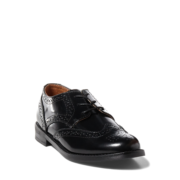 Leather Wing-Tip Oxford Shoe