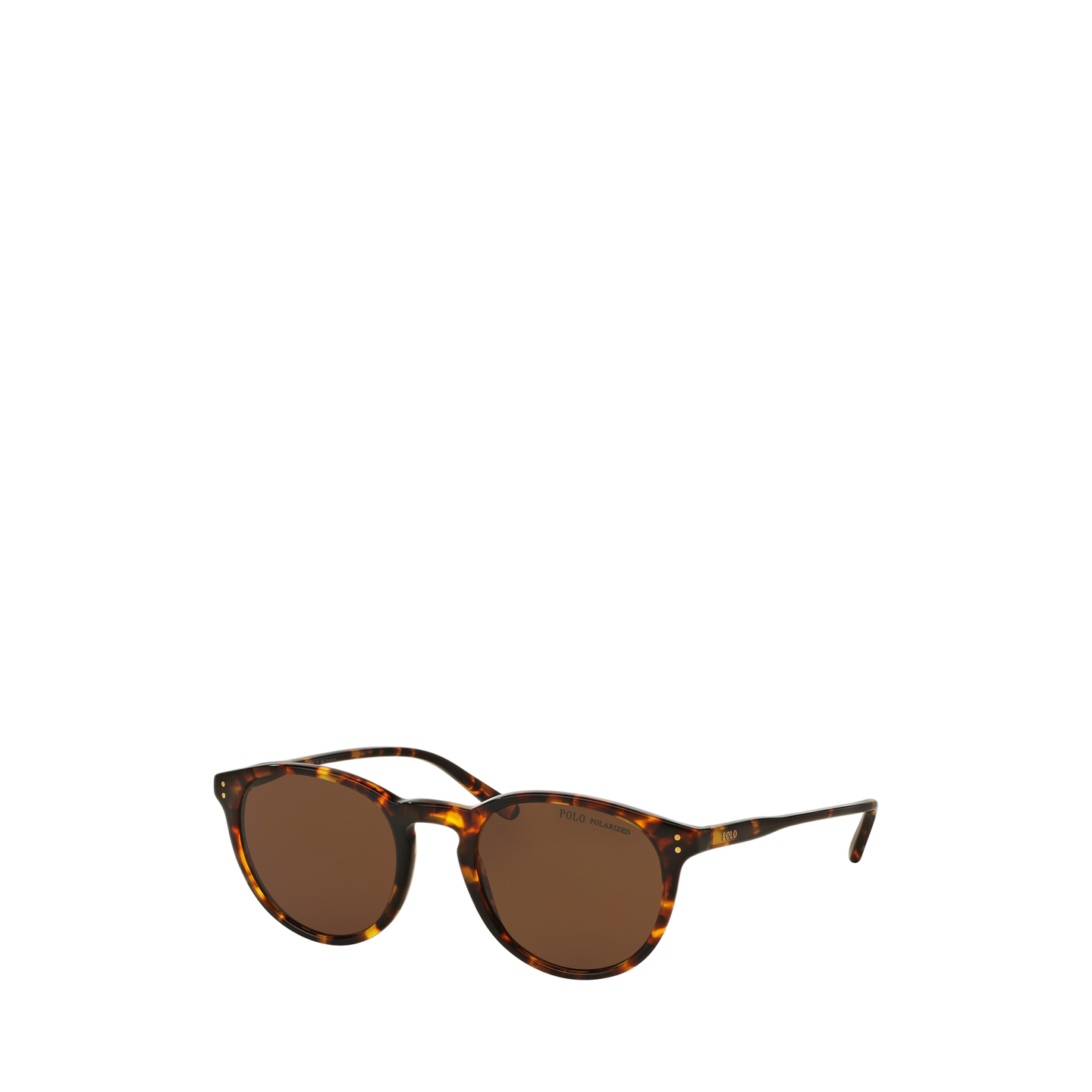 Мужские солнцезащитные очки Ralph Lauren Heritage Round Sunglasses, цвет: Блестящий состаренный гавана — фото 4