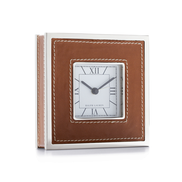 Fulton Leather-Trim Clock Ralph Lauren Home 1