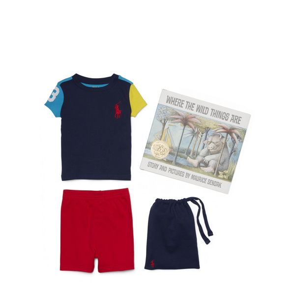 French Navy Bedtime 4-Piece Gift Set Baby Boy 1