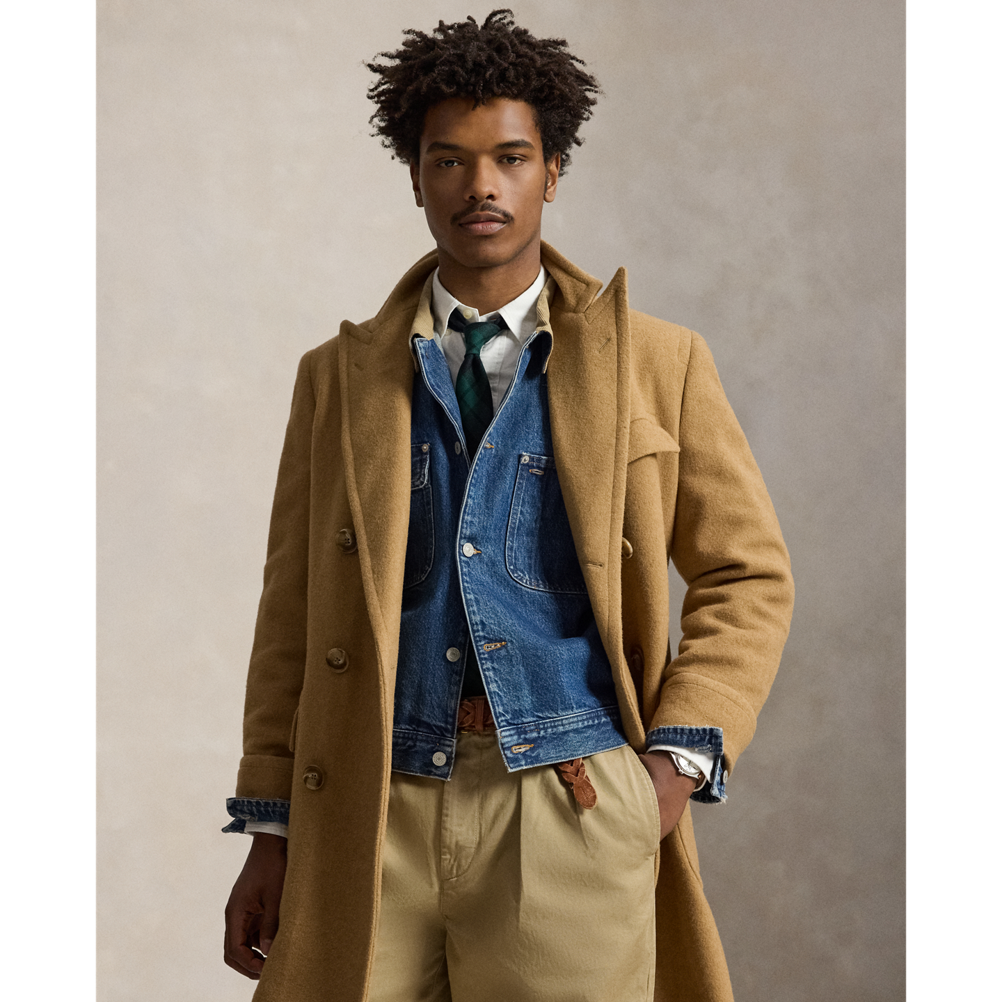 Мужское пальто Ralph Lauren The Camel-Hair Polo Coat, цвет: Верблюжий — фото 1