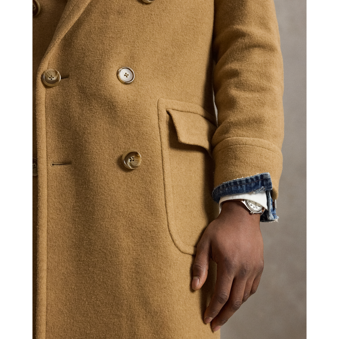 Мужское пальто Ralph Lauren The Camel-Hair Polo Coat, цвет: Верблюжий — фото 4