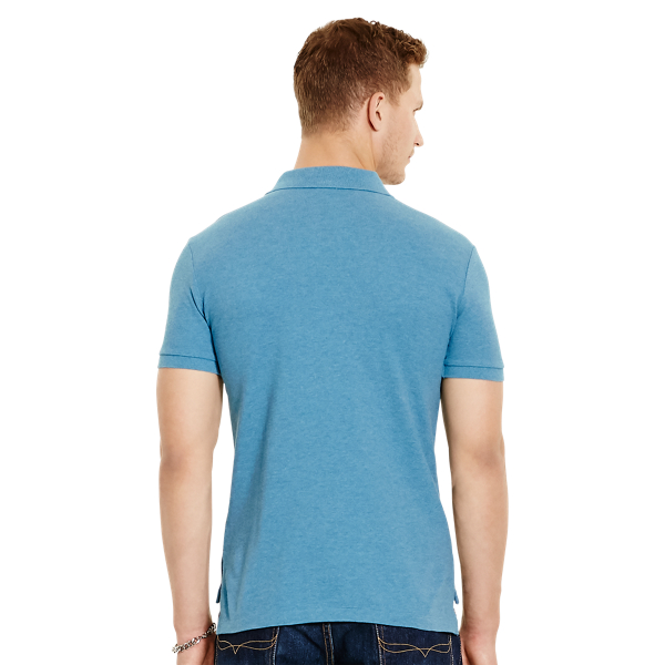 Marine Heather Slim Fit Mesh Polo Shirt Polo Ralph Lauren 2