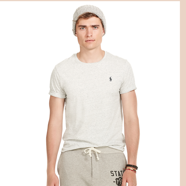 Lawrence Grey Heather Custom Slim Fit Cotton Tshirt Polo Ralph Lauren 1