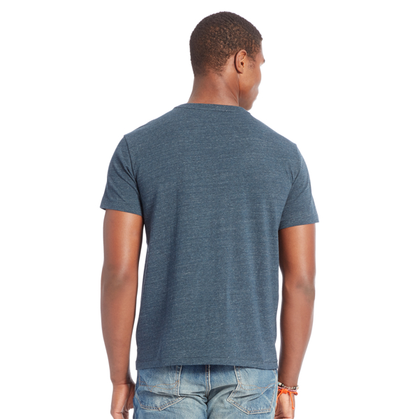 Blue Eclipse Heather Cotton Jersey V-Neck T-Shirt Polo Ralph Lauren 2