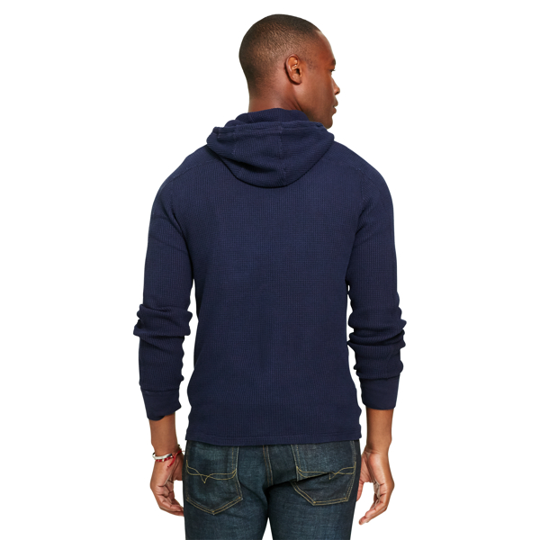 Aviator Navy Waffle-Knit Cotton Hoodie Polo Ralph Lauren 2