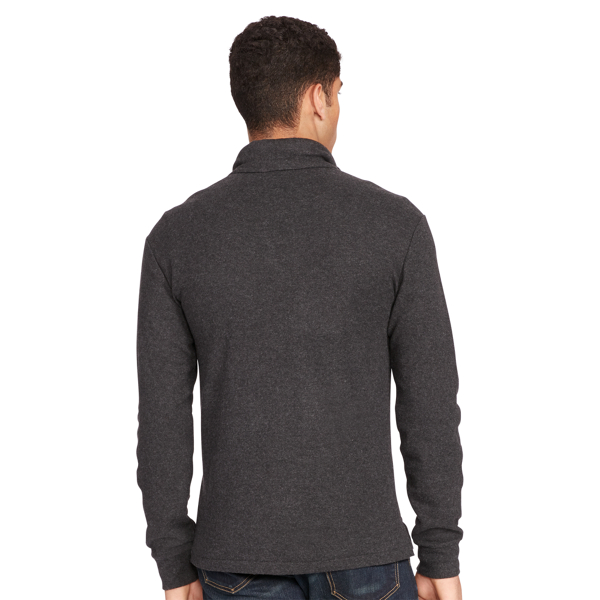 Dark Charcoal Heather Double-Knit Jacquard Pullover Polo Ralph Lauren 2