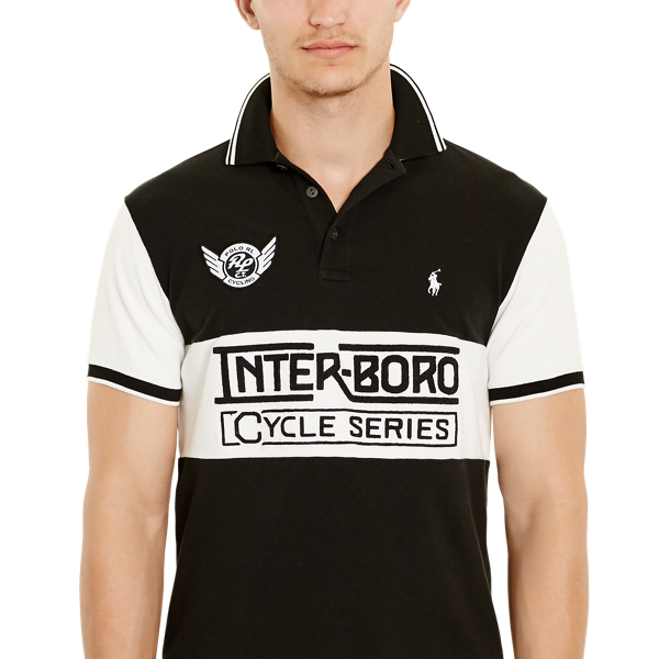 Polo Black/Pure White Custom Fit Mesh Polo Shirt Polo Ralph Lauren 3