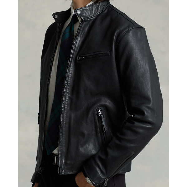 Leather Cafe Racer Jacket