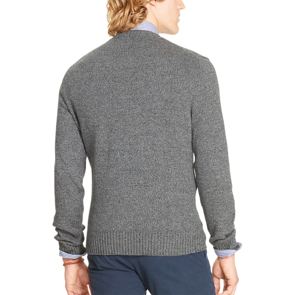 Dark Charcoal Marl Cotton Crewneck Sweater Polo Ralph Lauren 2
