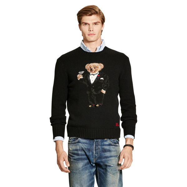Tuxedo Bear Wool Blend Jumper for Men Ralph Lauren PY