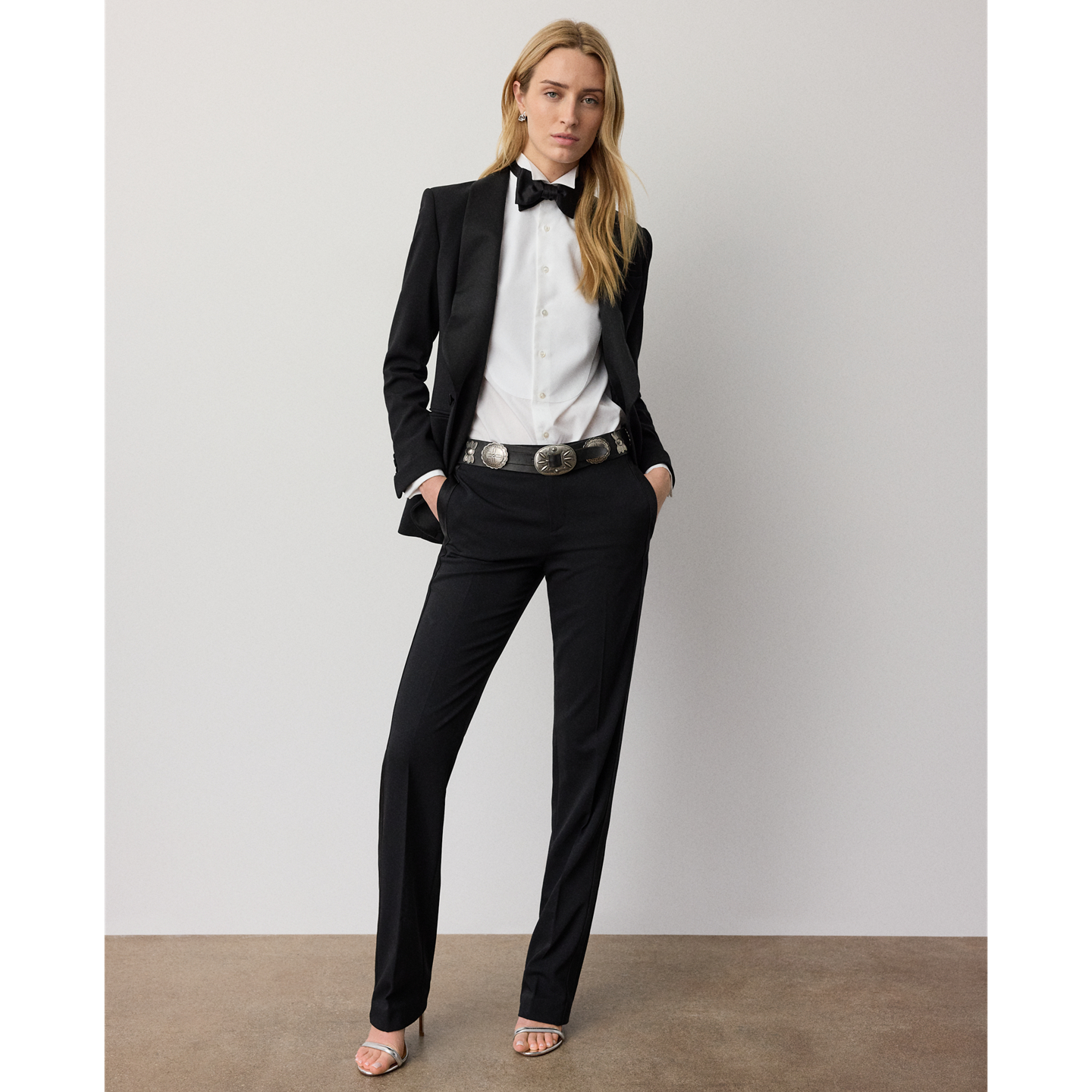 Женская рубашка Ralph Lauren Cotton Broadcloth Tuxedo, цвет: Белый — фото 1