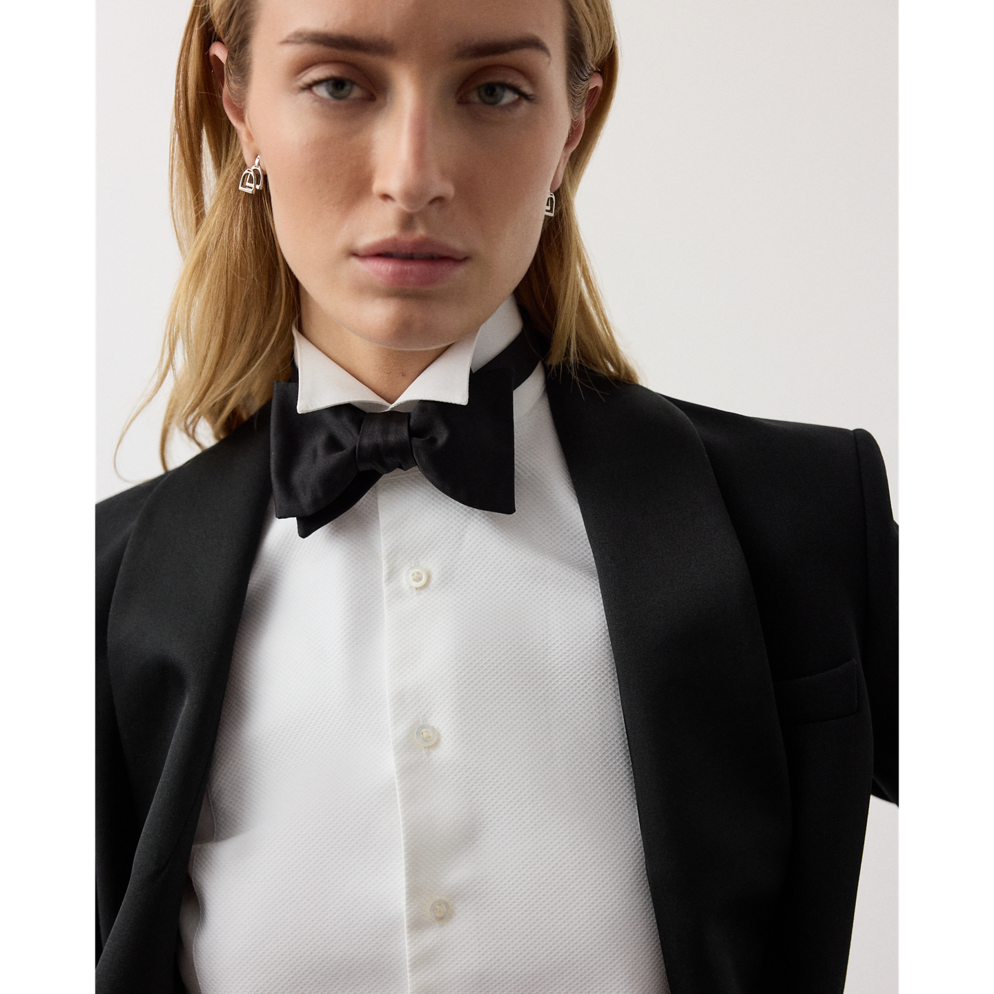 Женская рубашка Ralph Lauren Cotton Broadcloth Tuxedo, цвет: Белый — фото 4
