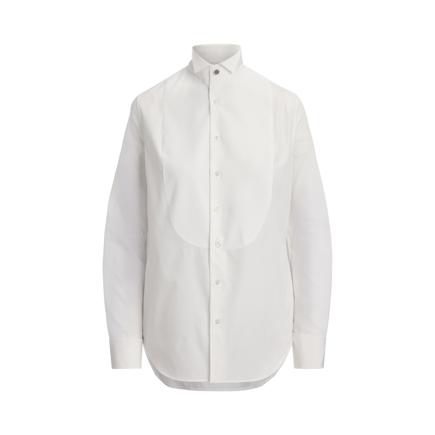 Женская рубашка Ralph Lauren Cotton Broadcloth Tuxedo, цвет: Белый — фото 6