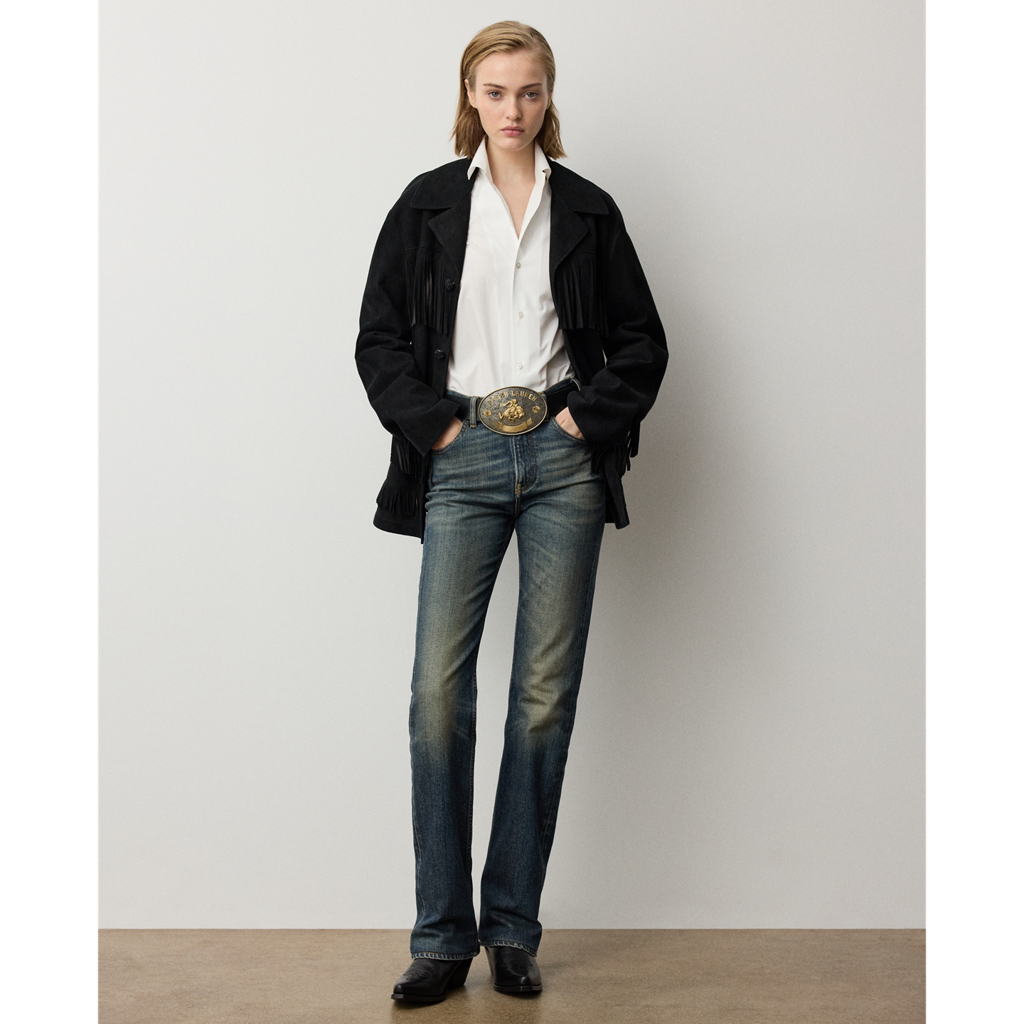 Женская рубашка Ralph Lauren Charmain Slim Fit Stretch Poplin, цвет: Белый — фото 1