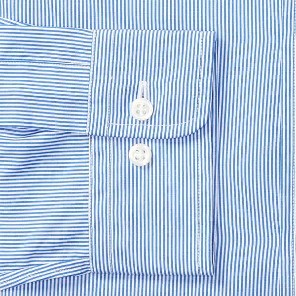 1025c Blue/White Slim-Fit Poplin Dress Shirt Polo Ralph Lauren 2