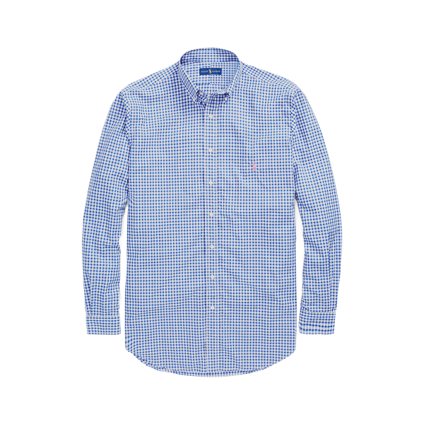 Camicia scozzese in popeline Big & Tall in 1