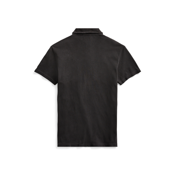 Washed Black Indigo Mesh Pocket Polo Shirt RRL 2