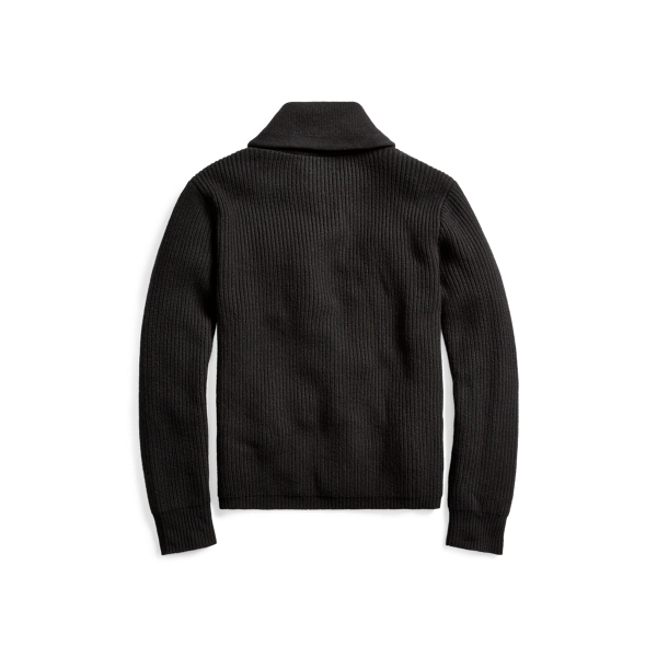 Black Cashmere Shawl-Collar Cardigan RRL 2
