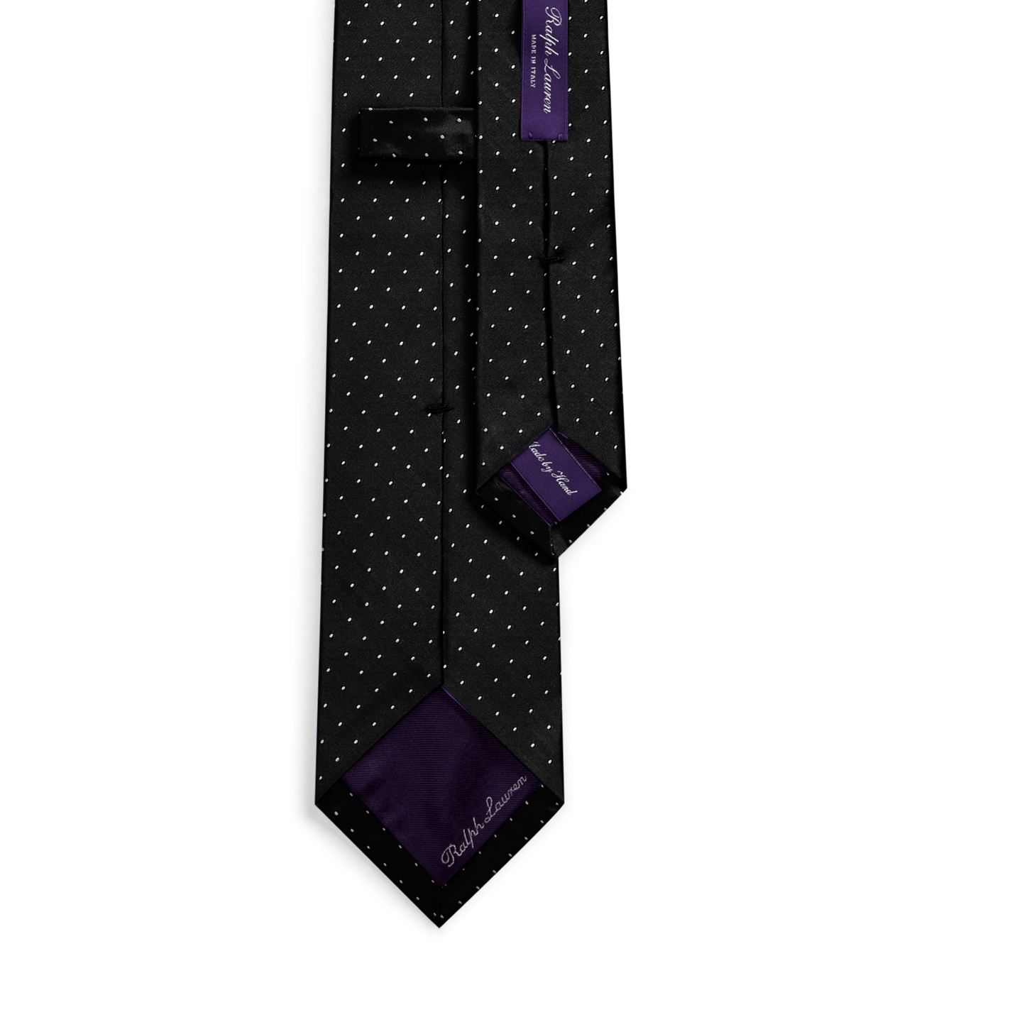 Мужские галстуки Ralph Lauren Pin Dot Peau de Soie Tie, цвет: Чёрный — фото 1
