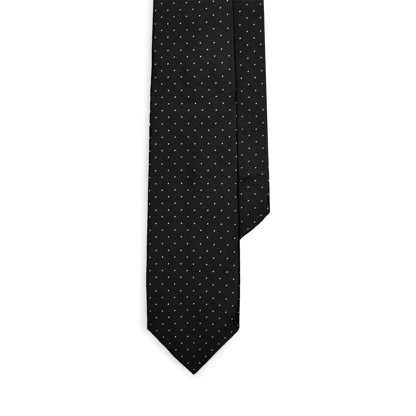 Мужские галстуки Ralph Lauren Pin Dot Peau de Soie Tie, цвет: Чёрный — фото 3