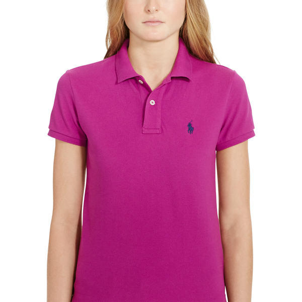 Bright Magenta Classic Fit Cotton Mesh Polo Polo Ralph Lauren 5