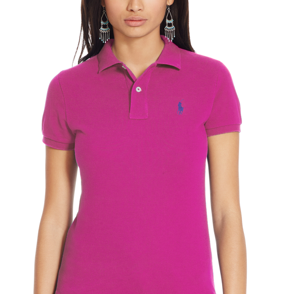 Bright Magenta Skinny Fit Polo Shirt Polo Ralph Lauren 5