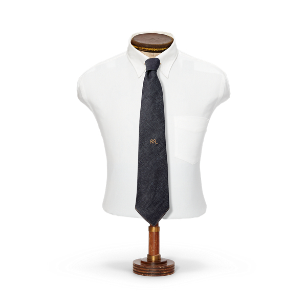Handmade Indigo Denim Tie RRL in 1