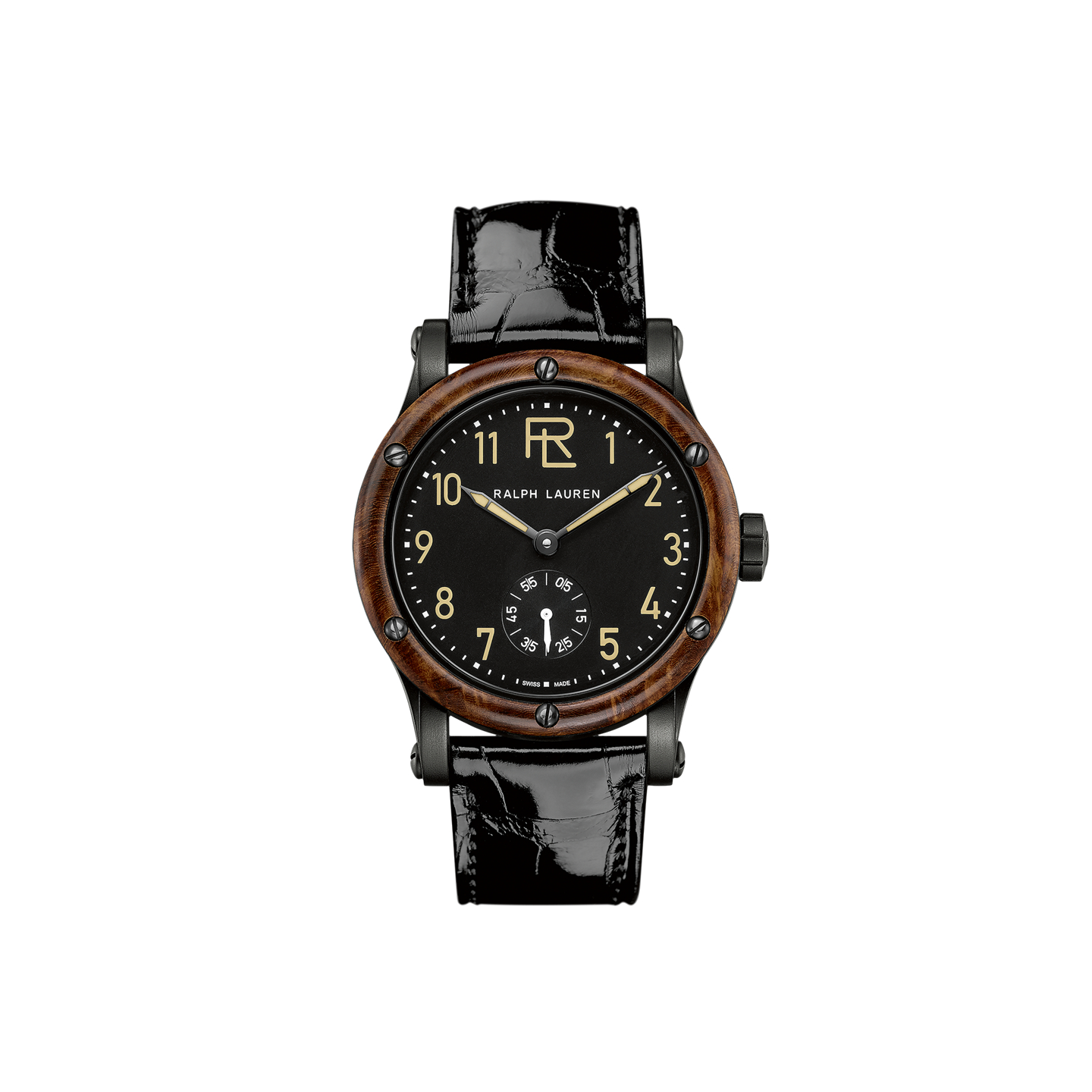 Мужские часы Ralph Lauren 39 MM Steel Watch, цвет: Чёрный — фото 1