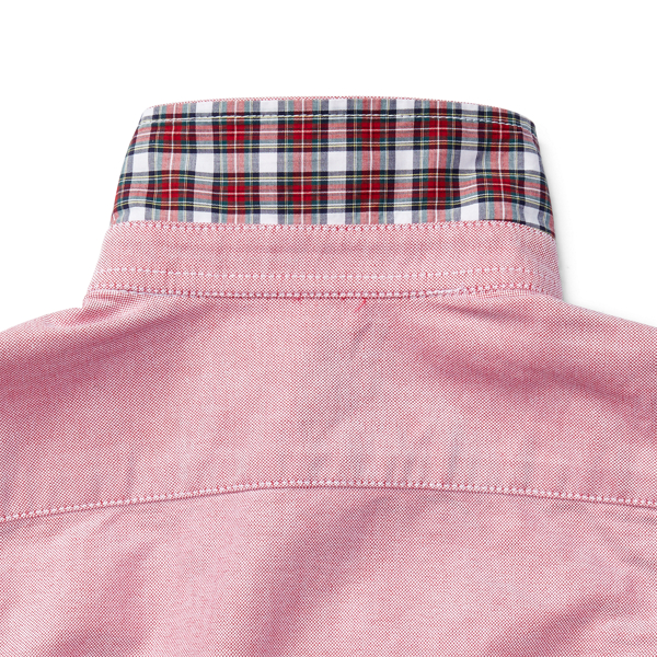 Raspberry/White Cotton Oxford Shirt Girls 2-6x 2
