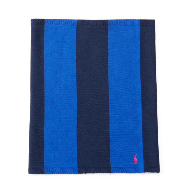 New Navy W Royal Stripe Striped Wool Snood Girls 7-16 2
