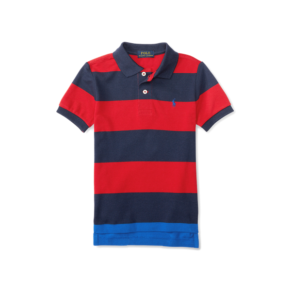 Striped Cotton Mesh Polo Shirt Boys 1.5-6 Years 1