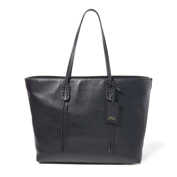 Ralph lauren large leather tote best sale